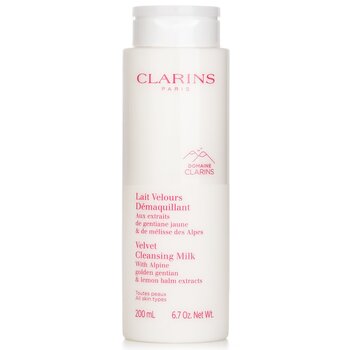 Clarins Leite de limpeza aveludado com extratos de genciana dourada alpina e erva-cidreira