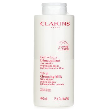 Clarins Leite de limpeza aveludado com extratos de genciana dourada alpina e erva-cidreira