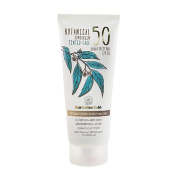 ouro australiano Botanical Sunscreen SPF 50 Face BB Cream - Rico a Profundo