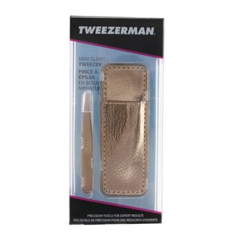 Mini Slant Tweezer With Case - Rose Gold