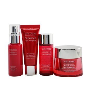 Estée Lauder Nutritive Super-Romã Nourish All Night Set: Night Creme+ Milky Lotion+ Lotion Intense Moist+ Cleansing Form...