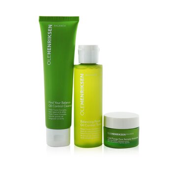 Balance It All Conjunto de controle de oleosidade e refino de poros: Limpador 60ml + Tônico 65ml + Hidratante 15ml