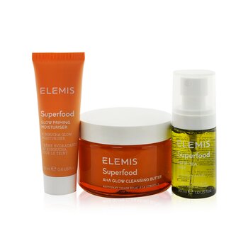 Nourishing Skin Health Trio Set: Superfood AHA Cleansing Butter 90ml+ Glow Priming Moisturiser 20ml+Kefir-Tea Mist