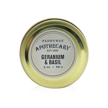 Apothecary Candle - Geranium & Basil
