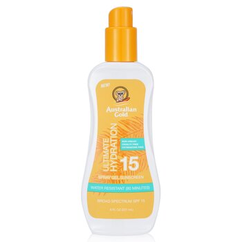 ouro australiano Protetor Solar em Gel Spray SPF 15 (Ultimate Hydration)