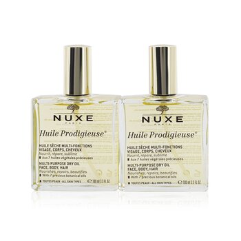 Travel With Nuxe Huile Prodigieuse Multi Usage Dry Oil Duo Set: 2x Dry Oil 100ml