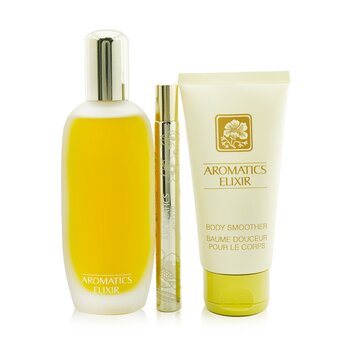 Aromatics Elixir Riches Coffret: Parfum Spray 100ml/3.4oz + Body Smoother 75ml/2.5oz + Parfum Spray 10ml/0.34oz