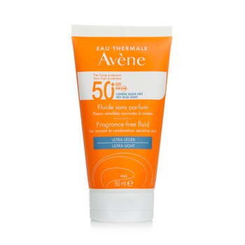 Avene Fluido sem fragrância de proteção muito alta SPF50+ - para pele sensível normal a mista