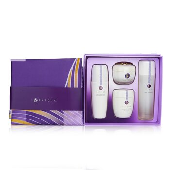 Tatcha Conjunto Ritual Para Pele Firme: Óleo de Limpeza Camélia 150ml + Essência 150ml + Creme Seda 50ml + Polidor de Arroz 60g