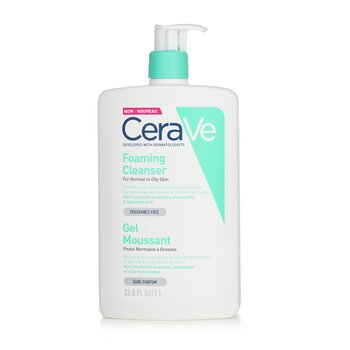 CeraVe Espuma de limpeza para pele normal a oleosa (com bomba)