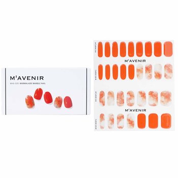Nail Sticker (Orange) - # Marmalade Marble Nail