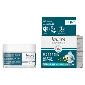 Lavera Base Sensitiv Q10 Creme de Noite Antienvelhecimento