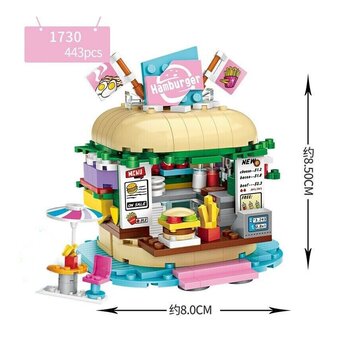 Loz LOZ Dream Amusement Park Series - Burger shop Building Bricks Set