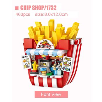 LOZ Dream Amusement Park Series - Chip Shop Building Bricks Set