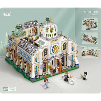 LOZ Mini Blocks - Retractable Wedding Chapel Building Bricks Set