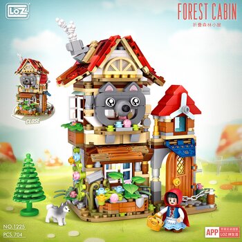 LOZ Mini Blocks - Forest Cabin Building Bricks Set