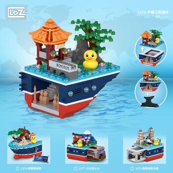 LOZ Duck Fleet Series - Jiangnan Garden Building Bricks Set