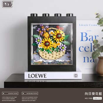 Loz LOZ Ideas Series - Sunflower Basket Immortal Pixel Painting Building Bricks Set