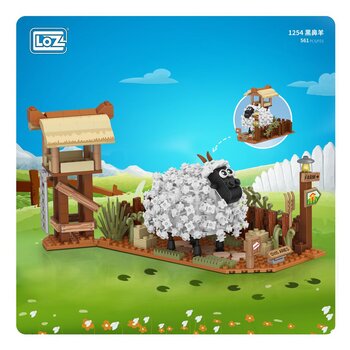LOZ Mini Blocks Farm Series - Little Sheep Building Bricks Set