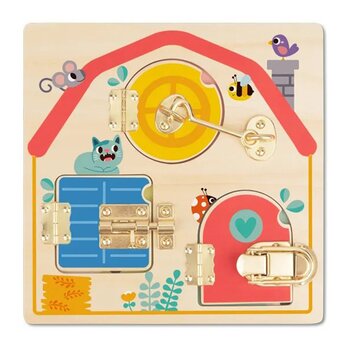 Tooky Toy Company Latches Activity Board - Farm