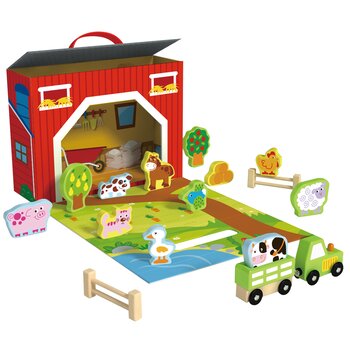 Tooky Toy Company Farm Play Box