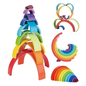 Tooky Toy Company Rainbow Stacker 12pcs