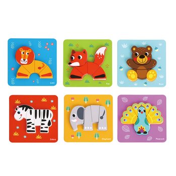 Tooky Toy Company 6 In Mini Animal Puzzle