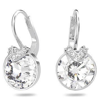 Swarovski Bella V drop earrings 5416155 - Round cut, White
