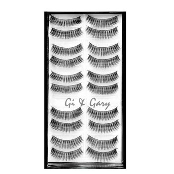 Professional Eyelashes(10 pairs) - Hollywood Glamour- # F9 Black