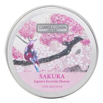 100% Beeswax Mini Tin Candle - # Sakura