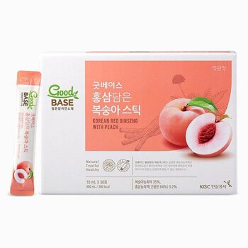 Goodbase Korean Red Ginseng with Peach drink (10ml*30 Pack)