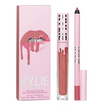 Matte Lip Kit: Matte Liquid Lipstick 3ml + Lip Liner 1.1g - # 301 Angel