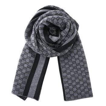 Wool Web Stripe GG Guccissima Scarf 438253