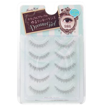 mundo da beleza Dream Girl Nylon Eyelash - # 986 Black and Brown