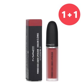 ?1+1 Set?Powder Kiss Liquid Lipcolour - # 989 Mull It Over