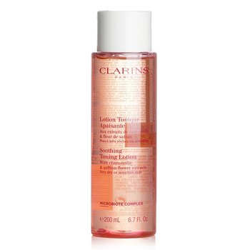 Clarins Loção tonificante calmante com extratos de flor de camomila e açafrão - pele muito seca ou sensível