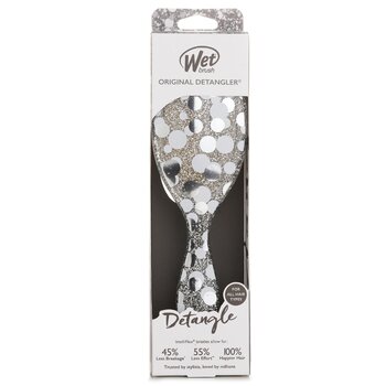 Pincel Molhado Original Detangler Groovy Disco Silver Hair Brush