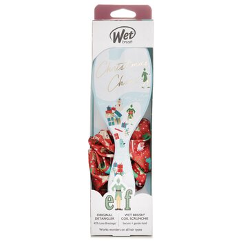 Pincel Molhado Original Detangler Elf + Scrunchie Hair Brush