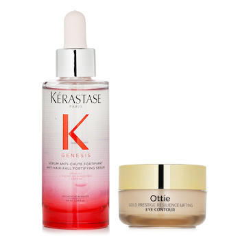 Kerastase Kerastase Genesis Anti Hair-Fall Fortifying Sérum (Weakened Hair, Prone to Falling) 90ml X Ottie Gold Prestige Resilience Lifting Eye Contour 30ml
