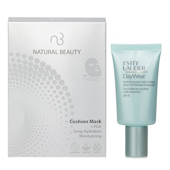 Estée Lauder Estee Lauder DayWear Sheer Tint Release Advanced Multi-Protection Anti-Oxidant Moisturizer SPF 15 50ml X Natural Beauty r-PGA Deep Hydration Moisturizing Cushion Mask (Exp Date: 01/2026) 6x 20ml